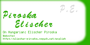 piroska elischer business card